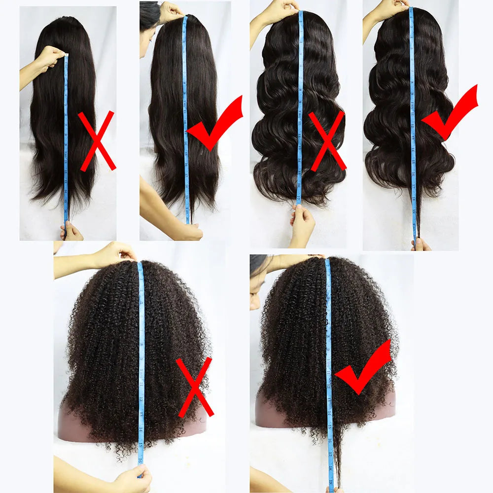 4C Afro Kinky Curly Lace Closure Human Virgin Hair Wigs Transparent Lace U Part Brazilian Lace Frontal Wigs