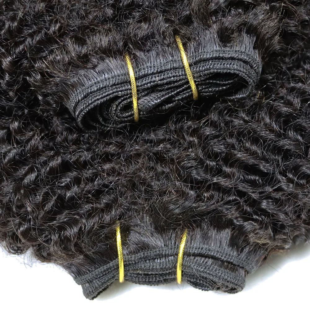 Human Hair Weft Different 4C Afro Kinky Curly Virgin Brazilian Human Hair Extensions Weave Bundles