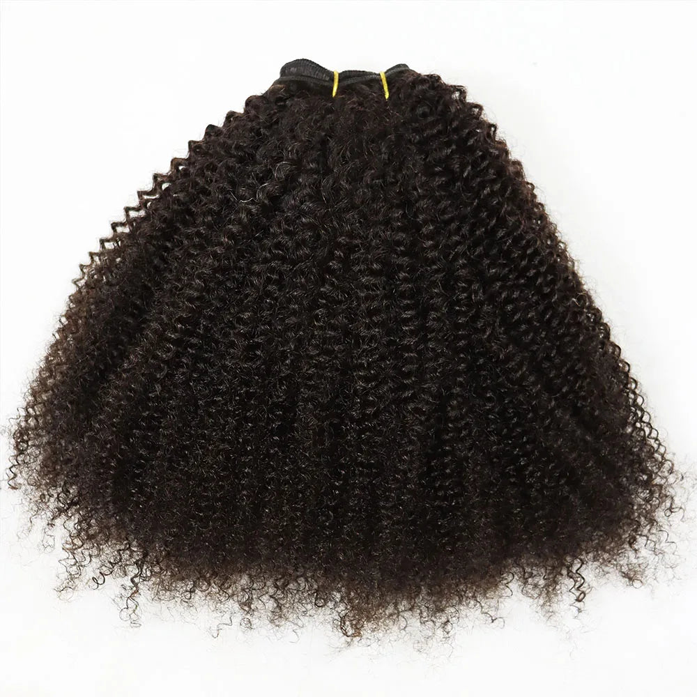 Human Hair Weft Different 4C Afro Kinky Curly Virgin Brazilian Human Hair Extensions Weave Bundles