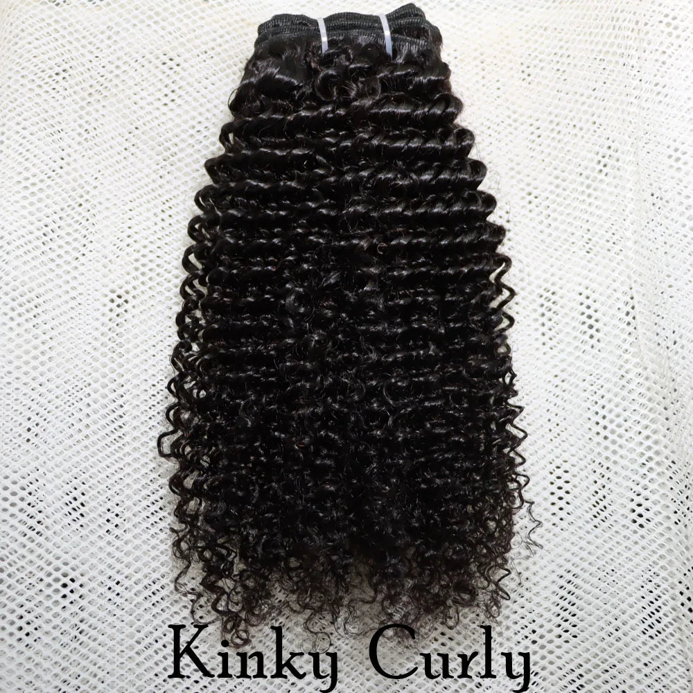 Human Hair Weft Different 4C Afro Kinky Curly Virgin Brazilian Human Hair Extensions Weave Bundles